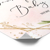 マルサラフローラ金ゴールドユーカリベビー標識 ポスター (角)