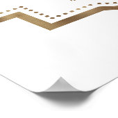 マルサラフローラ金ゴールド秋の結婚式ゲストブックサイン ポスター (角)