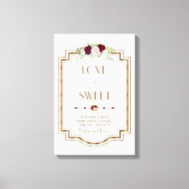 マルサラフローラ金ゴールド秋ラブズスイートサイン キャンバスプリント