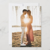 マルサラフローラ&ネイビーSave The Date招待状 招待状 (裏面)