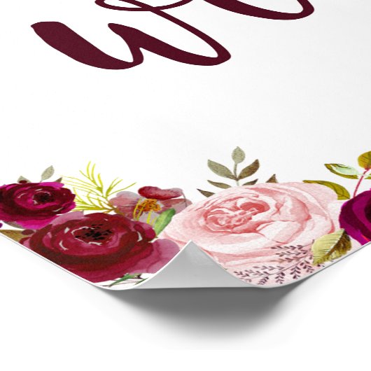 マルサラフローラ〔雄ジカの〕枝角は私たちのサイン結婚にようこそ ポスター (角)