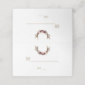 マルサラフローラ〔雄ジカの〕枝角ネイビーブルー秋テーブル番号 プレイスカード (外部開封)