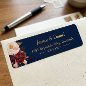 マルサラブルガンディピンクフローラネイビーブルー ラベル