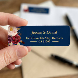 マルサラブルガンディピンクフローラネイビーブルー ラベル