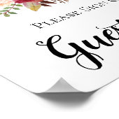 マルサラブルガンディボホバラゲストブックサイン ポスター (角)