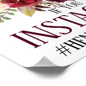 マルサラブルガンディボホフローラInstagramハッシュタグ ポスター (角)