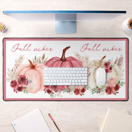 マルサラブルガンディボホ秋カボンプキンズネームデスクマット デスクマット