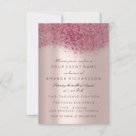 マルサラブルガンディマルーンバラゴルブライダルスウィート16th 招待状