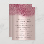 マルサラブルガンディマルーンバラゴルブライダルスウィート16th 招待状 (正面/裏面)