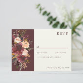 マルサラブルガンディーピーチウォーターのカラーフローラ 出欠カード (スタンド正面)