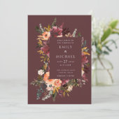 マルサラブルガンディーピーチウォーターのカラーフローラ 招待状 (スタンド正面)