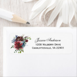 マルサラブルゴーニュとブルーウォーターのカラーフローラ ラベル