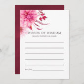 マルサラブルゴーニュと赤面秋ブライダルアドバイス アドバイスカード (正面/裏面)