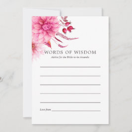 マルサラブルゴーニュと赤面秋ブライダルアドバイス アドバイスカード