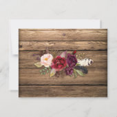 マルサラブルゴーニュの花カウカスカル写真甘い16 招待状 (裏面)