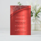 マルサラブルゴーニュグリッターブライダルシャワー誕生日 招待状 (スタンド正面)