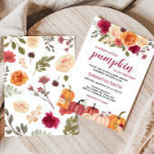 マルサラブルゴーニュフローラカボチャ赤ちゃんシャワー 招待状