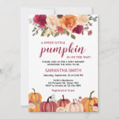 マルサラブルゴーニュフローラカボチャ赤ちゃんシャワー 招待状 (正面)