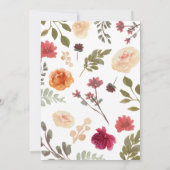 マルサラブルゴーニュフローラカボチャ赤ちゃんシャワー 招待状 (裏面)