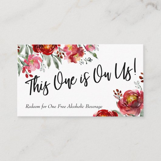 マルサラブルゴーニュフローラドリンクチケットインサートカード エンクロージャーカード (正面)