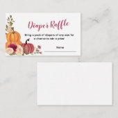 マルサラブルゴーニュフローラベビーシャワーおむつラッフル エンクロージャーカード (正面/裏面)