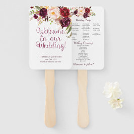 マルサラブルゴーニュ水彩バラプログラムファン ハンドファン