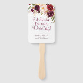 マルサラブルゴーニュ水彩バラプログラムファン ハンドファン (正面)