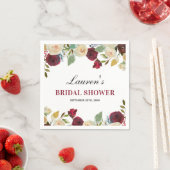 マルサラブルゴーニュ秋ブライダルシャワーテーブル紙 スタンダードカクテルナプキン (インサイチュ)