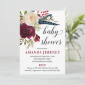 マルサラブルゴーニュ秋ベビーシャワー男女兼用 招待状 (スタンド正面)