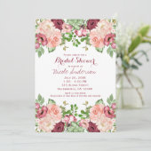 マルサラブルゴーニュ素朴フローラグラムブライダルシャワー 招待状 (スタンド正面)