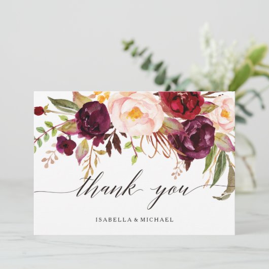 マルサラブルゴーニュ結婚フローラありがとう サンキューカード (スタンド正面)