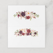 マルサラブルゴーニュ結婚フローラの折り畳み座席表 プレイスカード (外部開封)