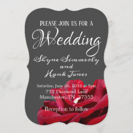 マルサラブルゴーニュ&グレー結婚式招待状 招待状