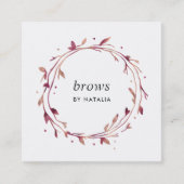 マルサラベリーボタニカルリース スクエア名刺 (正面)