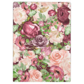 マルサラマルーンブルゴーニュ素朴フローラパーソナライズされた クリップボード (裏面)