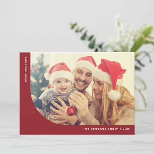 マルサラモダンとホワイト2写真クリスマス シーズンカード (スタンド正面)