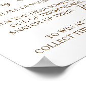 マルサラリングや輪ゲームサインにブライダルシャワーを入れる ポスター (角)