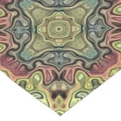 マルサラレッドオークレイエローティール(緑がかった色)お尻華美アートモチーフ ショートテーブルランナー (コーナー)