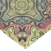 マルサラレッドオークレイエローティール（緑がかった色）お尻華美アートモチーフ ミディアムテーブルランナー (コーナー)