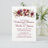 マルサラレッドブルゴーニュ結婚のリハーサル招待状 招待状 (スタンド正面)