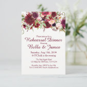 マルサラレッドブルゴーニュ結婚のリハーサル招待状 招待状 (スタンド正面)