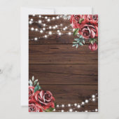 マルサラレッドローズウッ素朴ド結婚式招待状 招待状 (裏面)