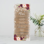 マルサラロマンチック素朴な冬の結婚式メニュー メニュー (スタンド正面)