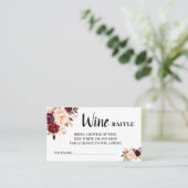 マルサラワインラッフルチケットブライダルシャワーカード プレイスカード (スタンド正面)