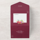 マルサラヴィンテージ素朴チャーム庭園の結婚式 オールインワン招待状 (外側)