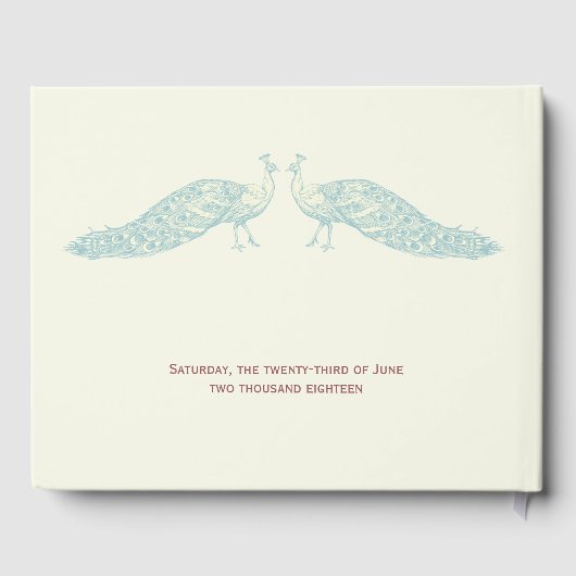 マルサラ及びアイボリークラシック孔雀 ゲストブック (裏面)