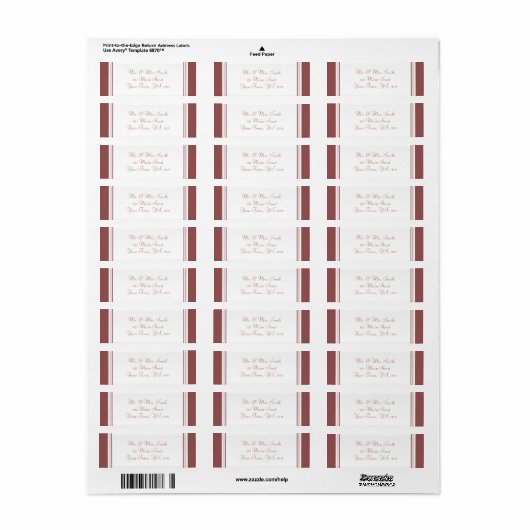 マルサラ差出人住所 ラベル (フルシート)