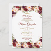 マルサラ水彩のキンチェアニエラ招待状 招待状 (正面)