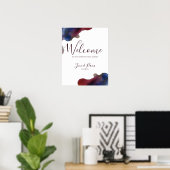 マルサラ海軍の水の色結婚のウェルカムサイン ポスター (ホームオフィス)