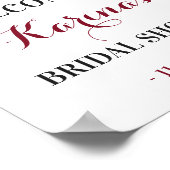 マルサラ秋ブライダルシャワーウェルカムサインデコール ポスター (角)